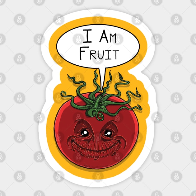 I Am Fruit - Tomato Groot - Guardians of the Galaxy Mash-up Sticker by House_Of_HaHa